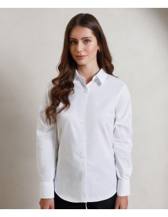 P-PR334-Chemise Oxford à manches longues Signature Femme 2